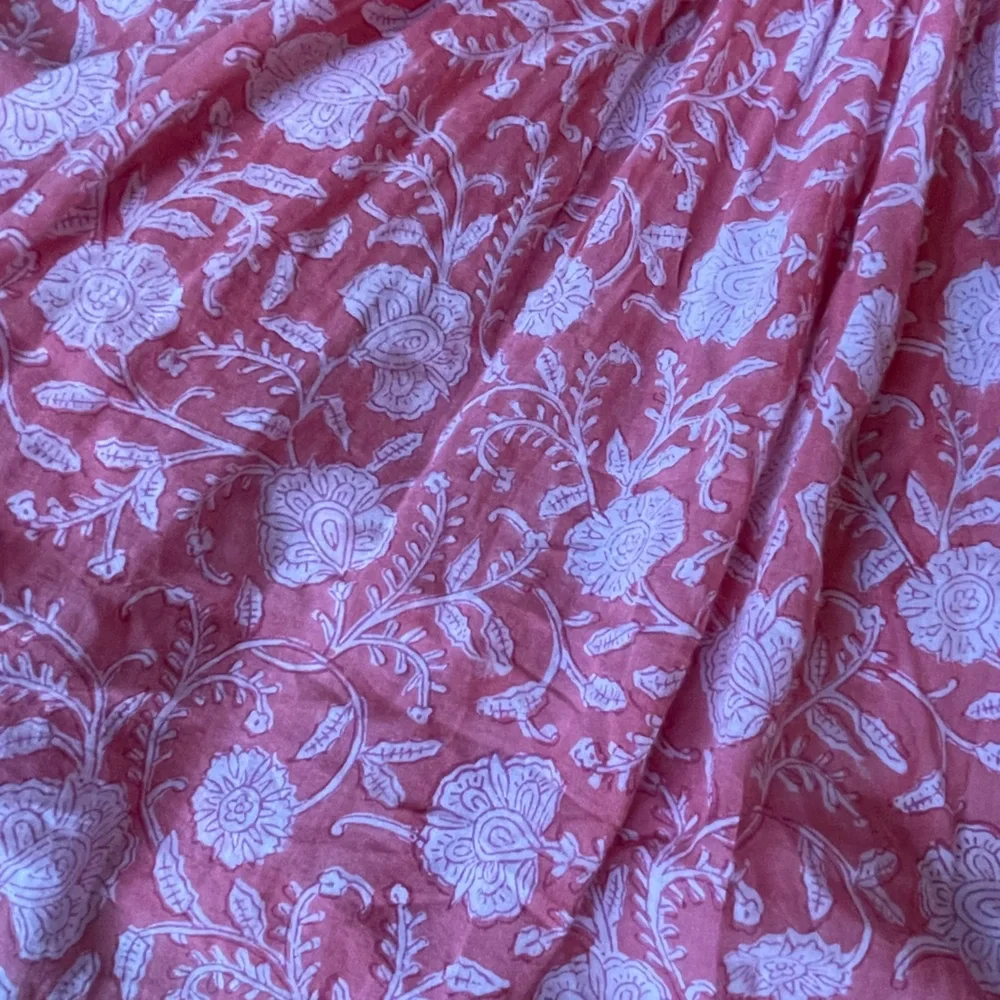 Dolma Raya Floral Mini Dress Small Pink Boho Tassel Tie Peasant Tunic - Picture 9 of 12